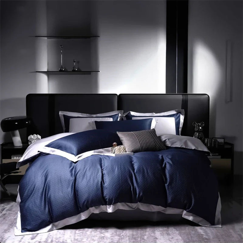 Afralia™ Egyptian Cotton Luxury Bedding Set, 1000TC, Queen or King Duvet Cover, Soft Silky Sheets