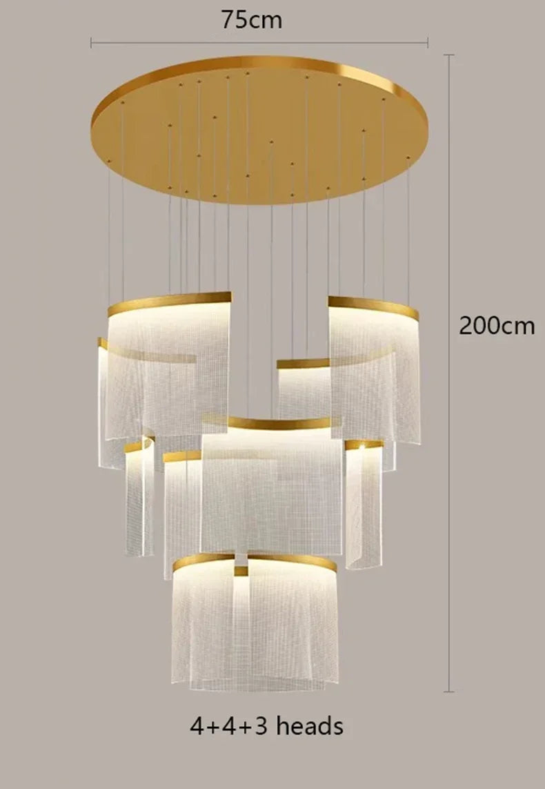 Afralia™ Elegant LED Ceiling Chandelier for Modern Bedroom and Dining Room