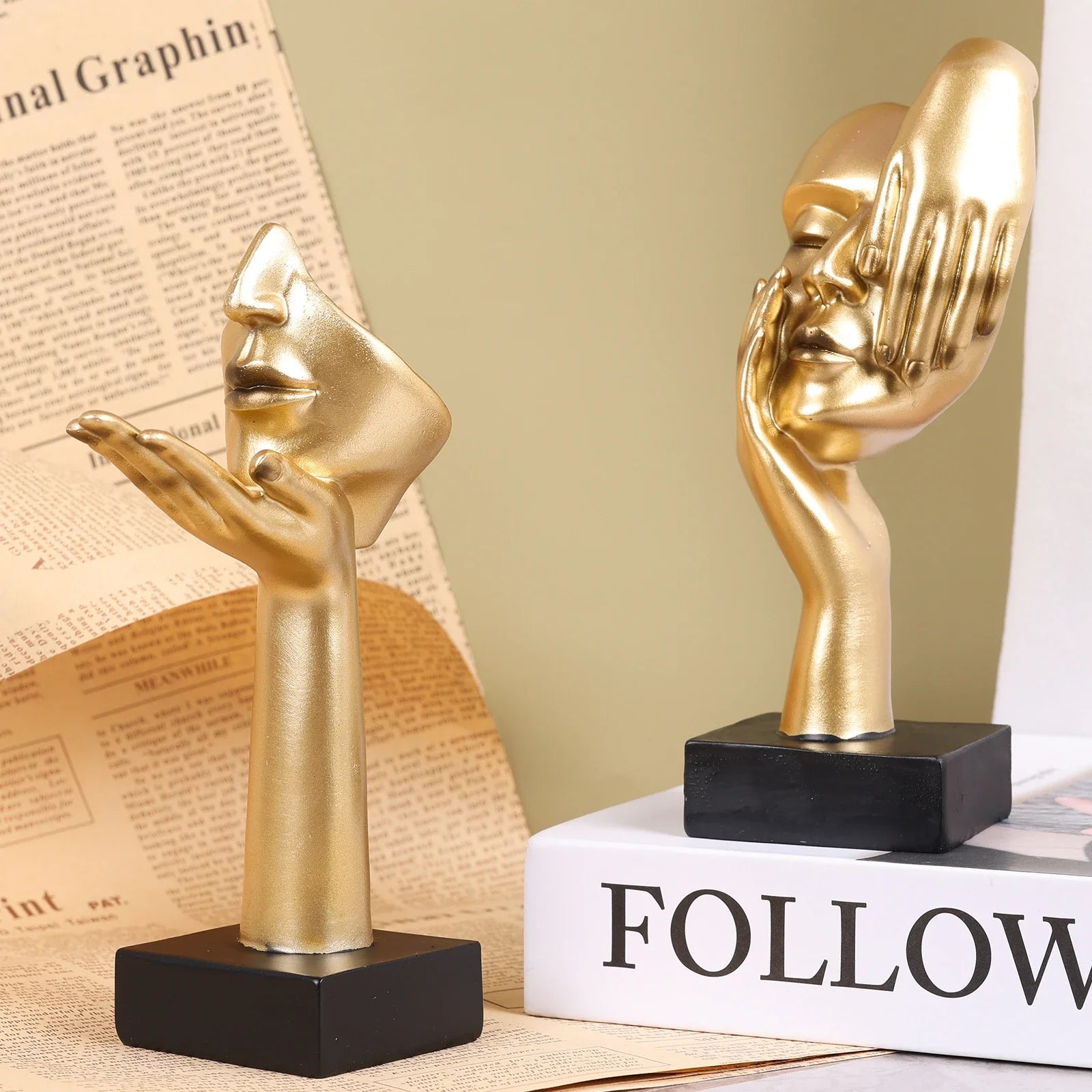 Nordic Abstract Figure Art Sculpture Set for Modern Home Decor by Afralia™