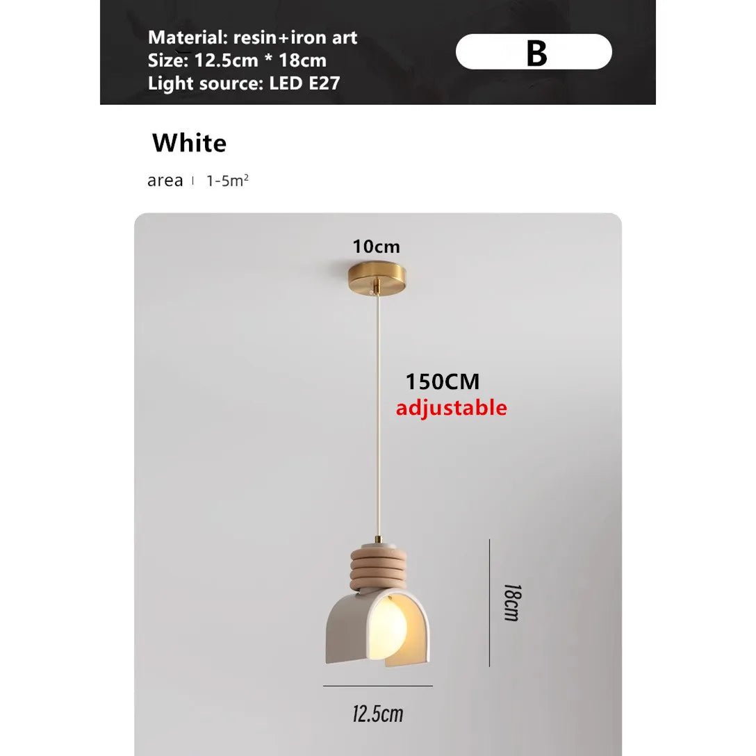 Afralia™ Resin LED Pendant Lamp for Indoor Spaces - Adjustable Cord, E27 Bulb