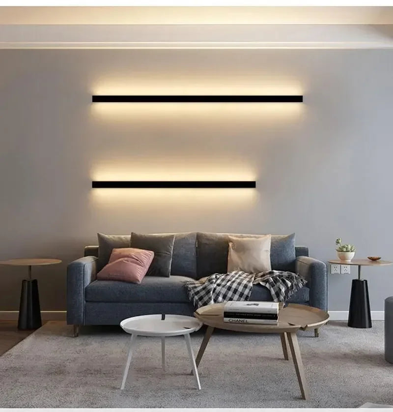 Afralia™ Modern Dimmable Long Wall Lamp for Bedroom and Living Room