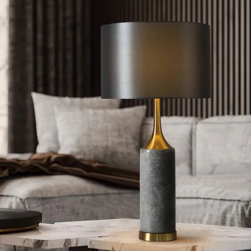 Afralia™ Marble Table Lamp: Modern Luxury Bedroom Nightstand Light