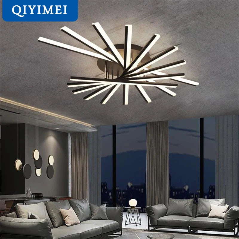 Afralia™ LED Chandeliers: Modern Indoor Lighting for Study Living Room Bedroom, Gold/Black/White Lustre Lights