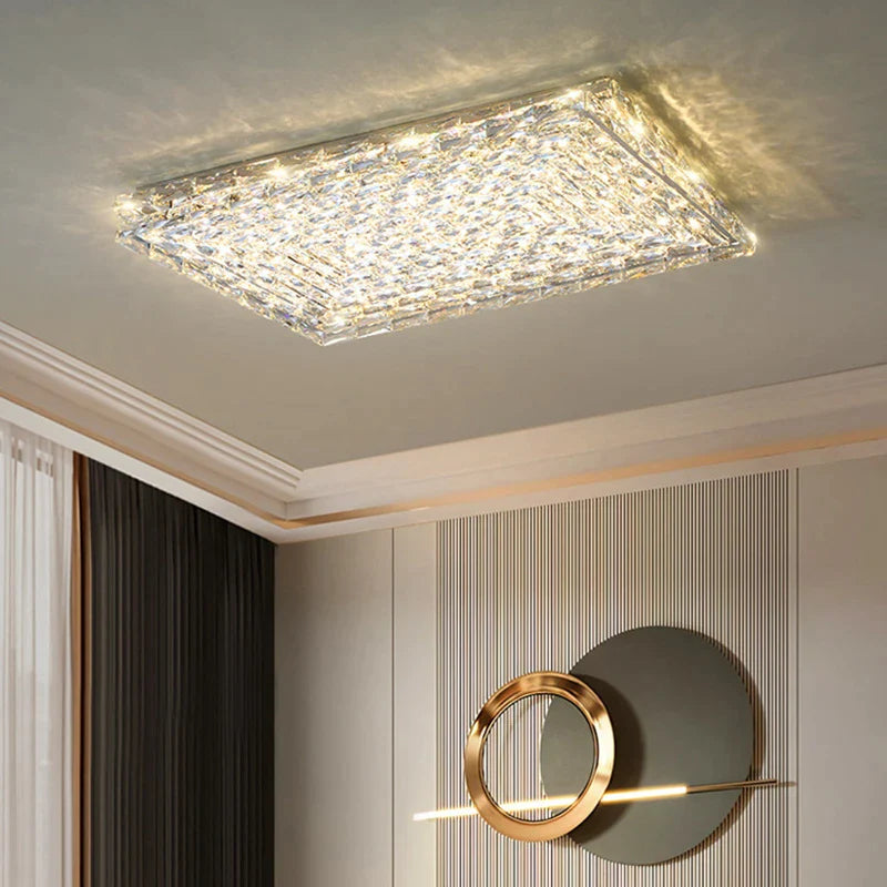 Afralia™ Crystal LED Ceiling Chandeliers for Elegant Home Decor Lighting