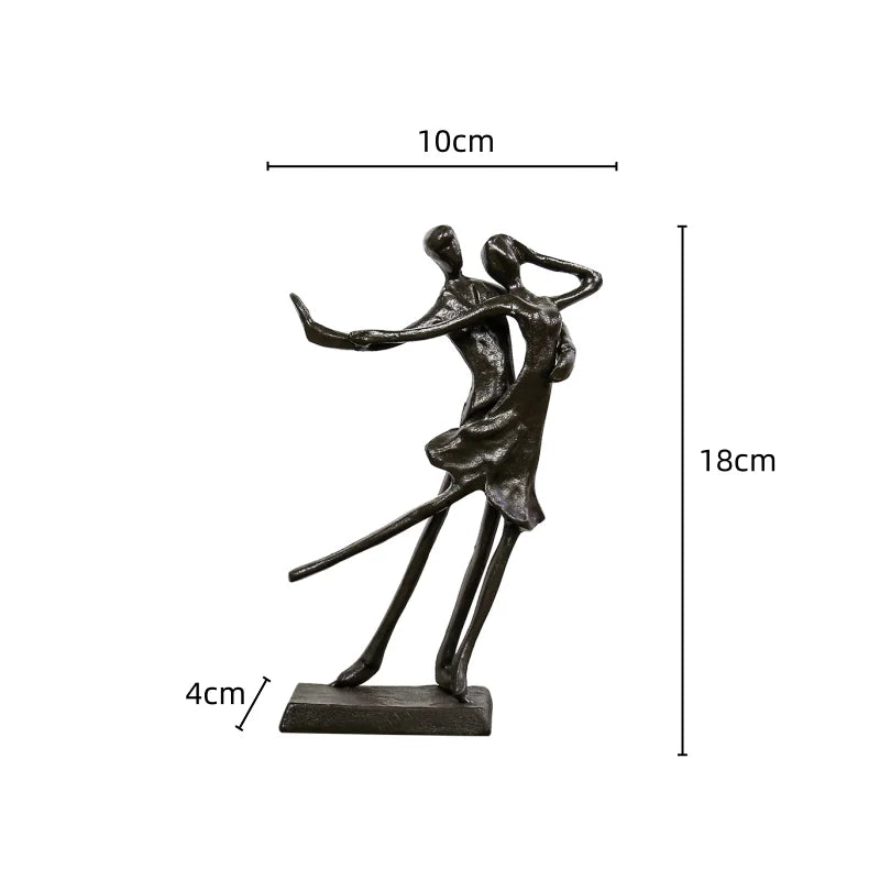 Afralia™ Couple Dancers Portrait Sculpture - Pas De Deux Home Decor & Anniversary Gift