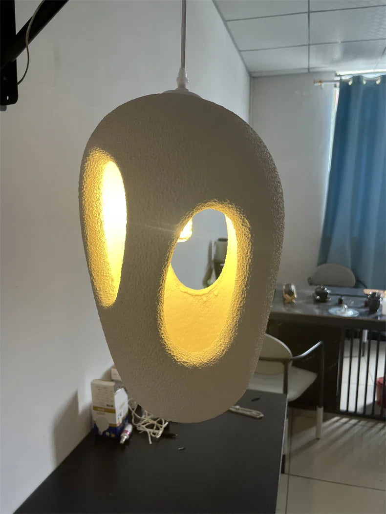 Afralia™ Wabi Sabi Resin Pendant Lights, E27 Bulb Compatible