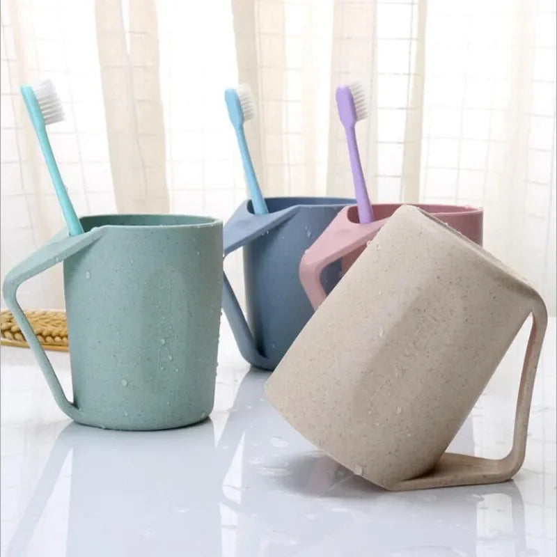 Afralia™ Wheat Straw Kettle Set with Color Cups - Lightweight Reusable Drinking Mugs
