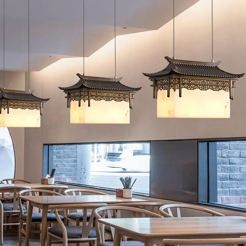 Afralia™ Zen Chinese Pendant Lights for Courtyards, Restaurants, and Tea Rooms
