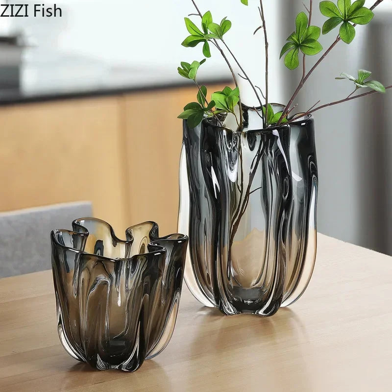 Afralia™ Glass Vase Hydroponics Desk Decoration Floral Arrangement Room Decor