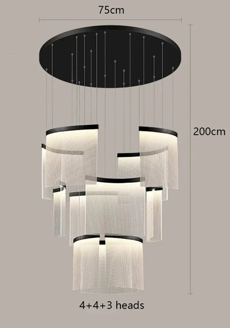 Afralia™ Elegant LED Ceiling Chandelier for Modern Bedroom and Dining Room