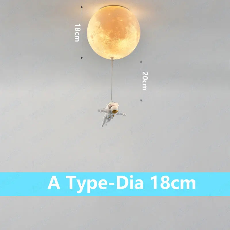 Afralia™ Astronaut Globe Ceiling Light for Kids Room - 18cm/20cm/25cm