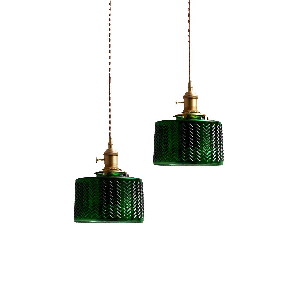 Afralia™ Glass Pendant Light Clear/Green LED E27 Indoor Lighting Home Decor