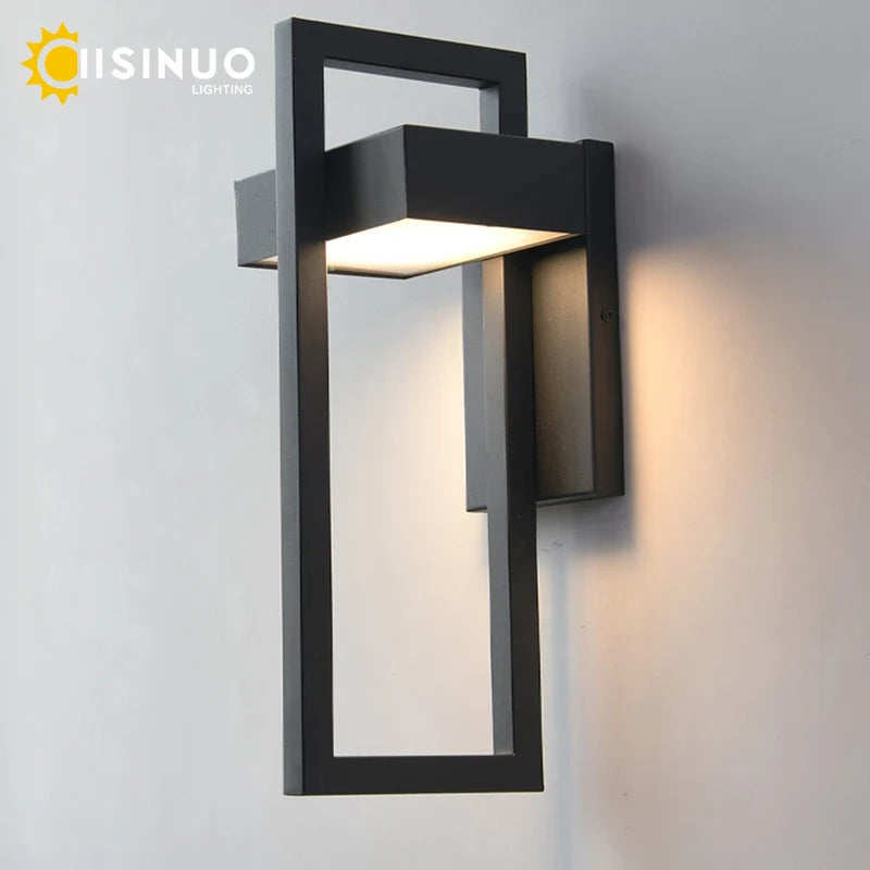 Afralia™ Outdoor LED Wall Light 10W Black Retro Vintage Waterproof Sconce Street Garden Luminaire