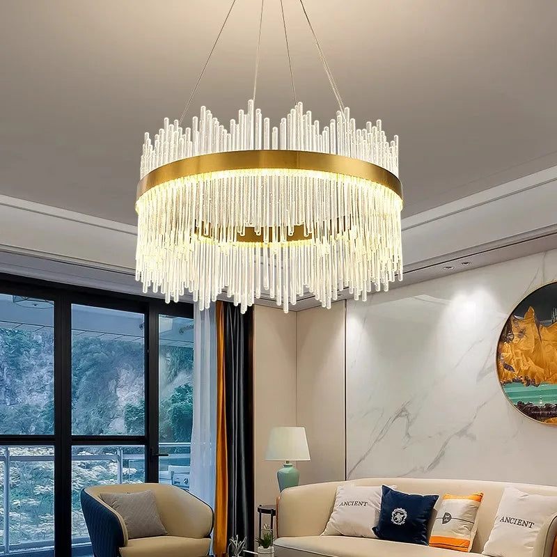 Afralia™ Modern LED Pendant Chandeliers for Living and Dining Room Lighting