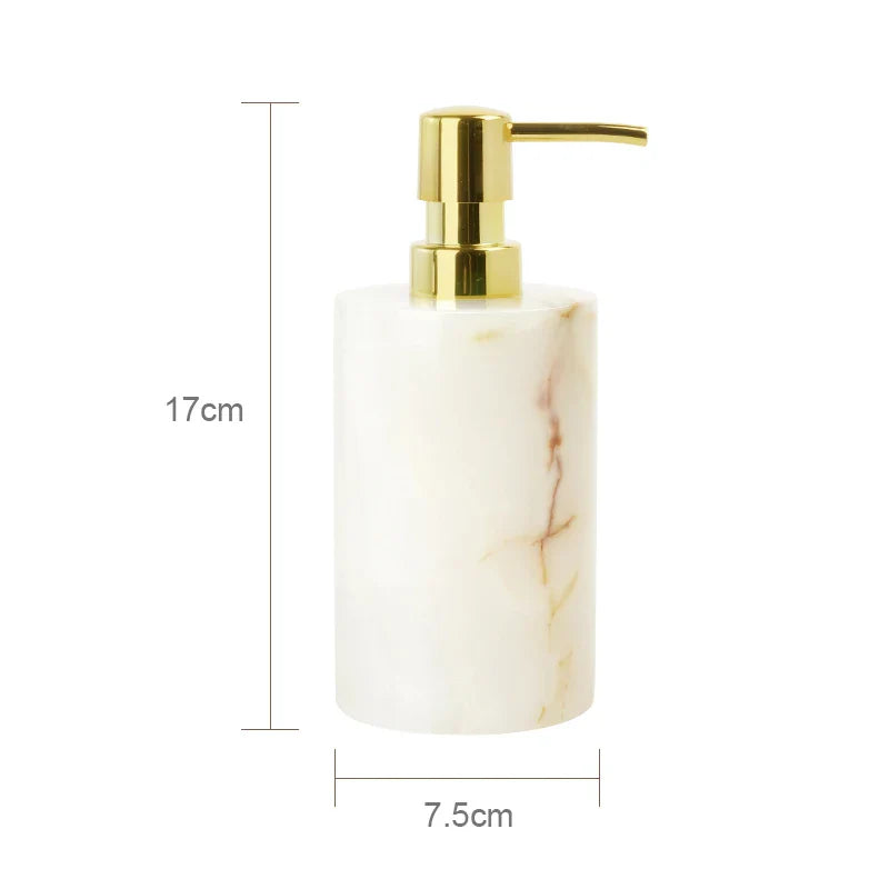 Afralia™ White Onyx Marble Bathroom Set