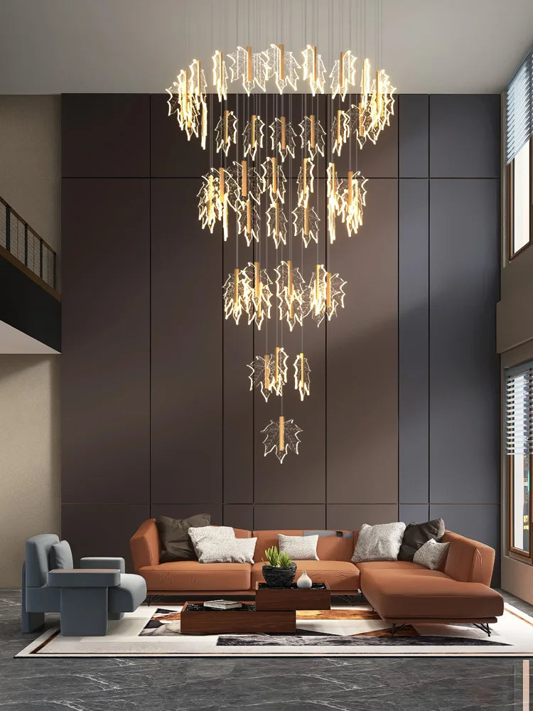 Afralia™ Tree Leaf Modern Chandelier for Living and Dining Room Decor