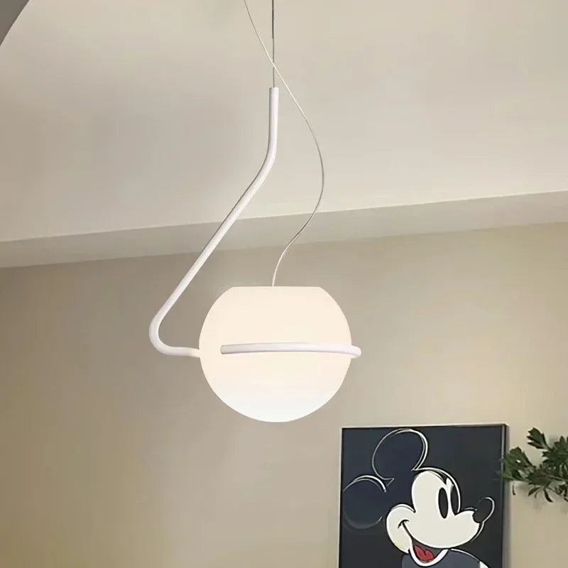 Afralia™ Glass Globe Pendant Lamp for Bedroom Living Room Kitchen Island