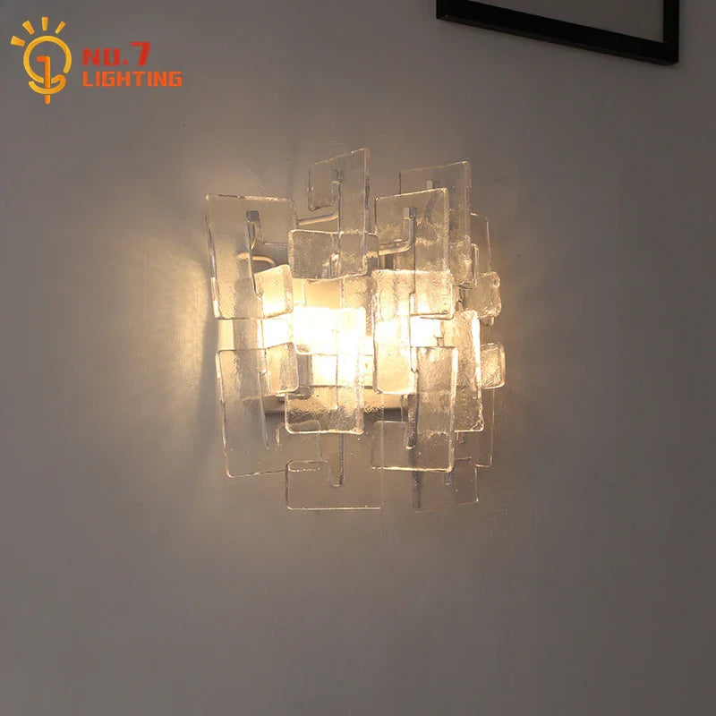 Afralia™ Medieval Glass Wall Lamp: LED G9 French Design Art Decor for Bedroom & Studio