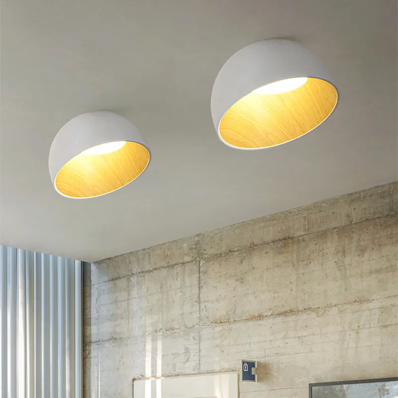 Afralia™ Wood Grain Ceiling Light - Designer Fixture for Study Room