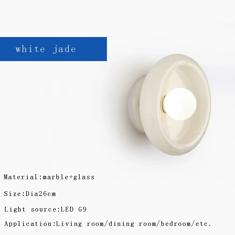 Afralia™ Nordic Jade Wall Sconce Luxury Light Fixture Stone