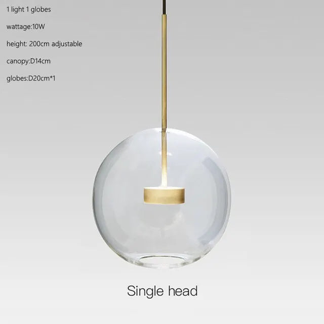 Afralia™ Glass Bubble Ball LED Chandelier Mickey Light for Modern Indoor Spaces