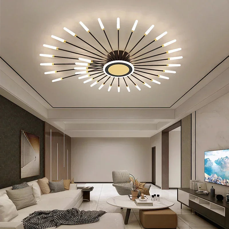 Afralia™ Nordic Gold Chandelier LED Ceiling Lights for Indoor Home Lighting