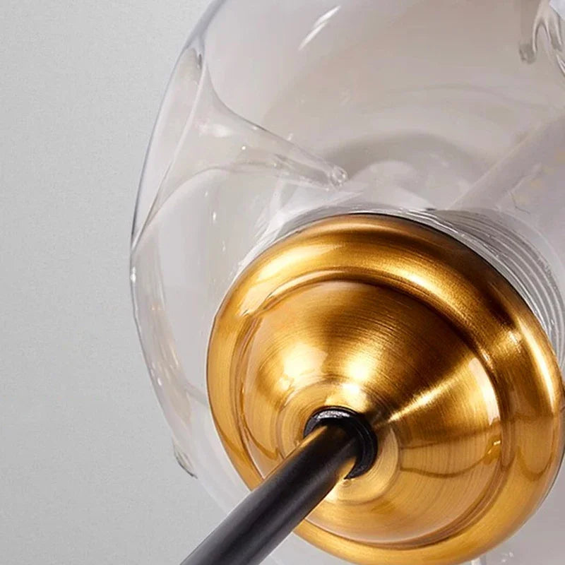 Afralia™ Nordic Glass Ball LED Chandelier for Ceiling Lighting in Living Room and Bedroom