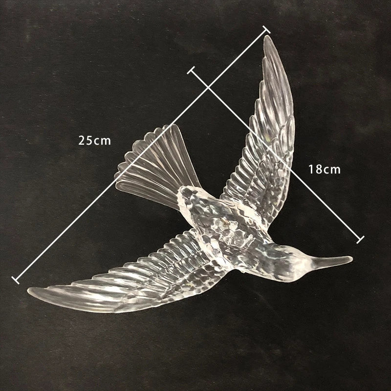 Afralia™ Acrylic Flying Birds LED Lamp for Wedding Party Stage Décor