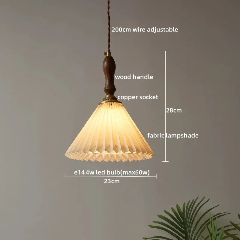 Afralia™ Clear Glass Pendant Lamp Japanese Style LED Hanging Lights