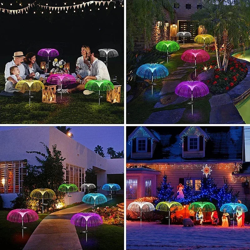 Afralia™ Solar Jellyfish Lawn Lights - Outdoor Fiber Optic Decor for Patio & Yard