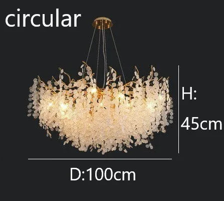 Afralia™ Crystal Luxury LED Chandelier for Living & Dining Room Decoration Fixture