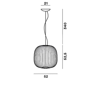 Afralia™ Modern Iron Bird Cage Chandelier LED Pendant Dining Room Light Fixtures