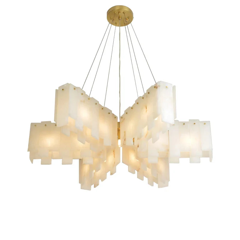 Afralia™ Marble Pendant Light Spanish Natural Marble Ceiling Chandelier LED Fixture