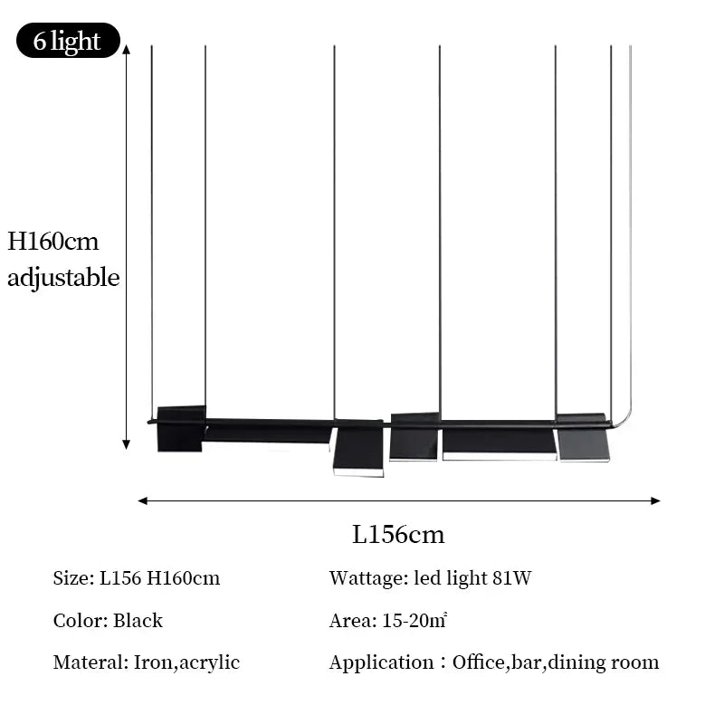 Afralia™ Rotatable LED Chandelier for Home Decor and Kitchen Lighting