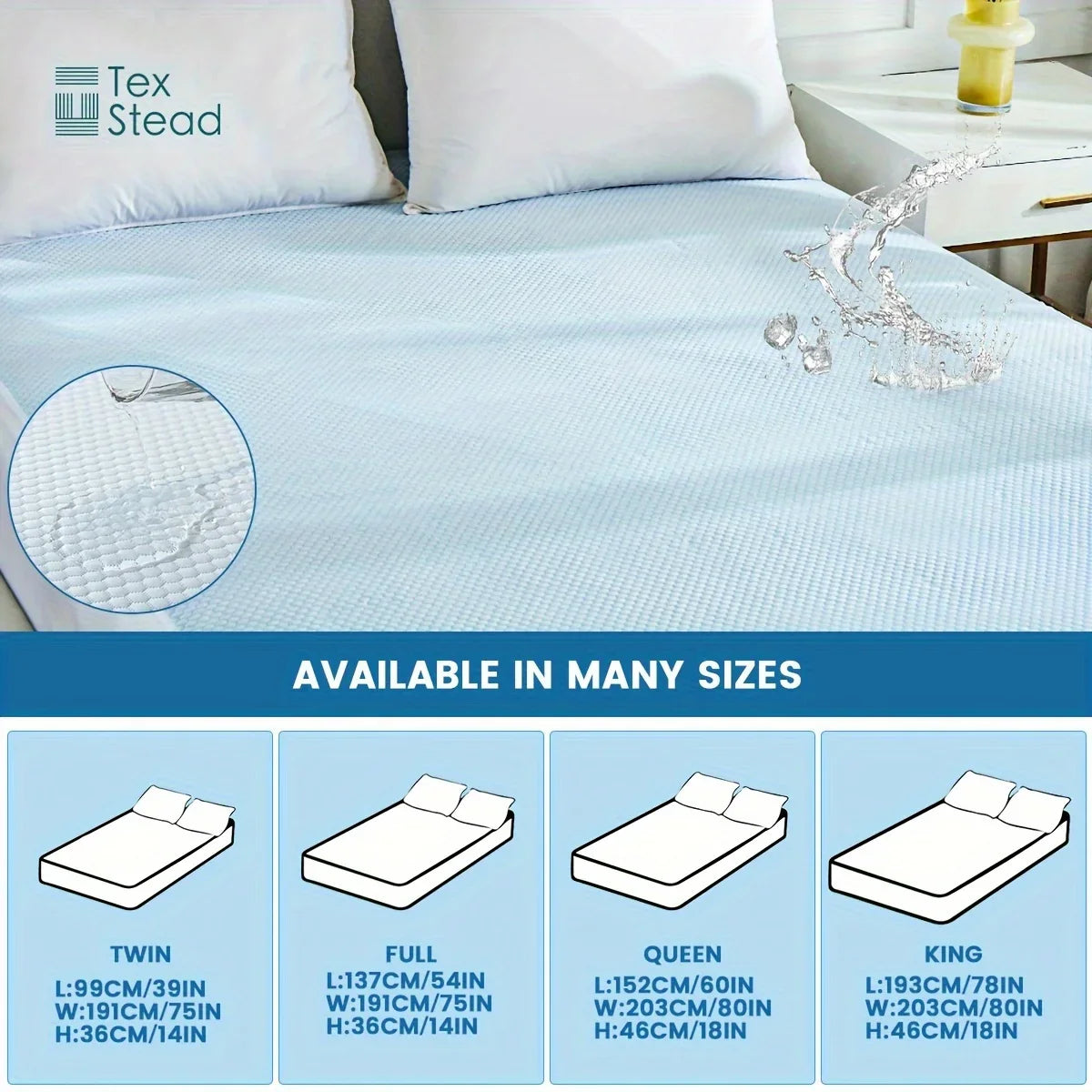 Afralia™ Soft Cooling Mattress Topper, Waterproof Fitted Sheet - Luxurious & Deep Pocket