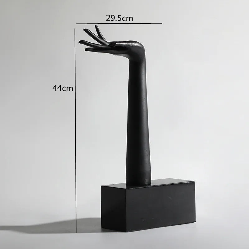 Afralia™ Black Metal Sports Figure Sculpture for Elegant Home Decor