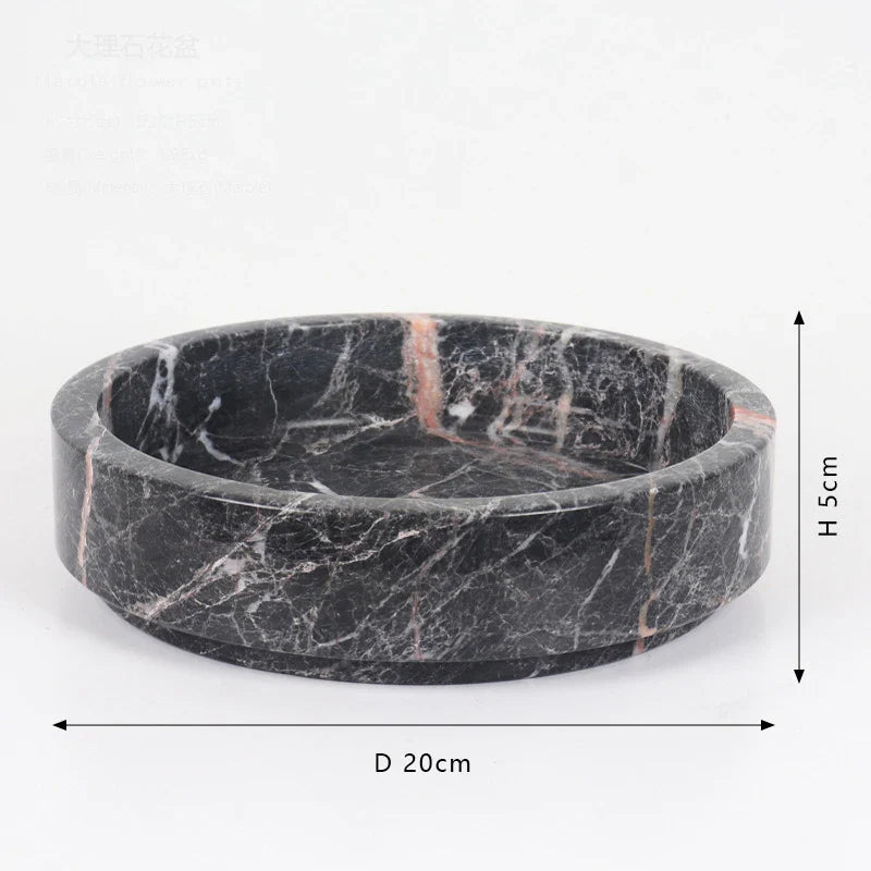 Afralia™ Marble Green Flower Pot - Luxury Stone Moss Simulation Planter Vase