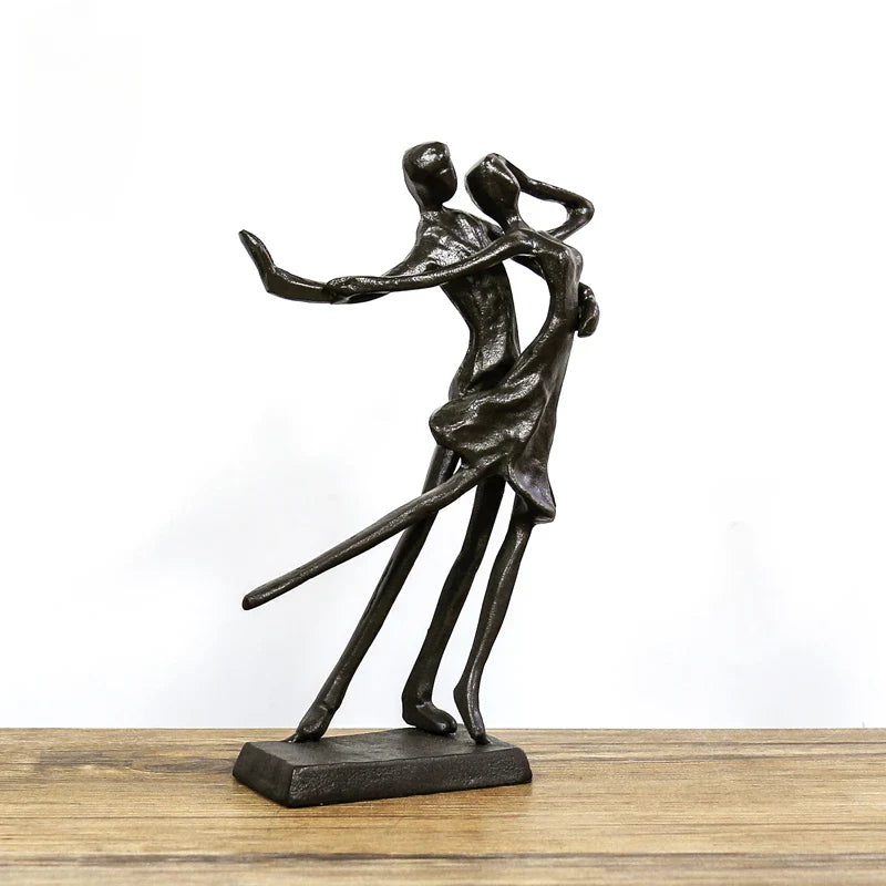 Afralia™ Couple Dancers Portrait Sculpture - Pas De Deux Home Decor & Anniversary Gift