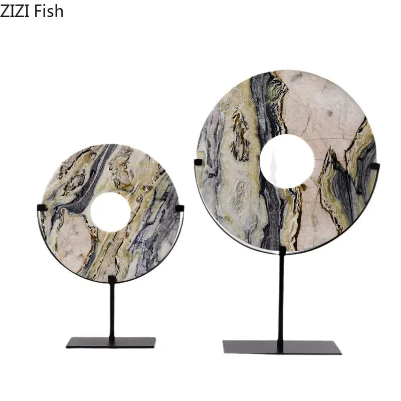 Afralia™ Marble Sculpture Desk Decoration Modern Crafts Home Room Aesthetics Decor