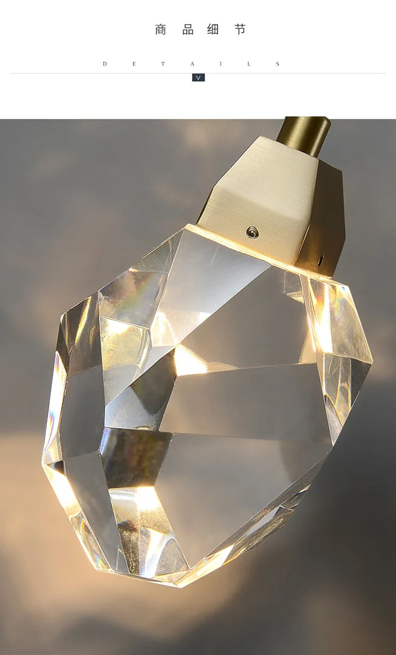 Afralia™ Crystal Wall Sconce Light - Modern Golden Nordic LED Fixture for Living Room
