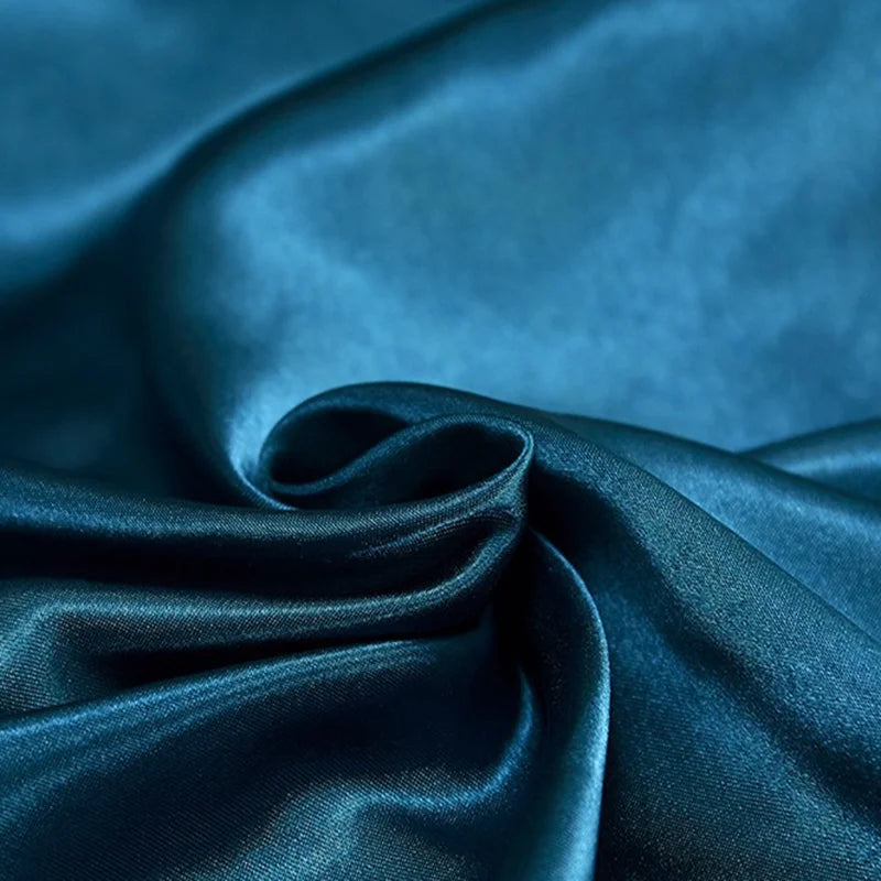 Afralia™ Solid Color Ice Rayon Cooling Bedding Set - King/Queen Size Skin-Friendly Fitted Sheet