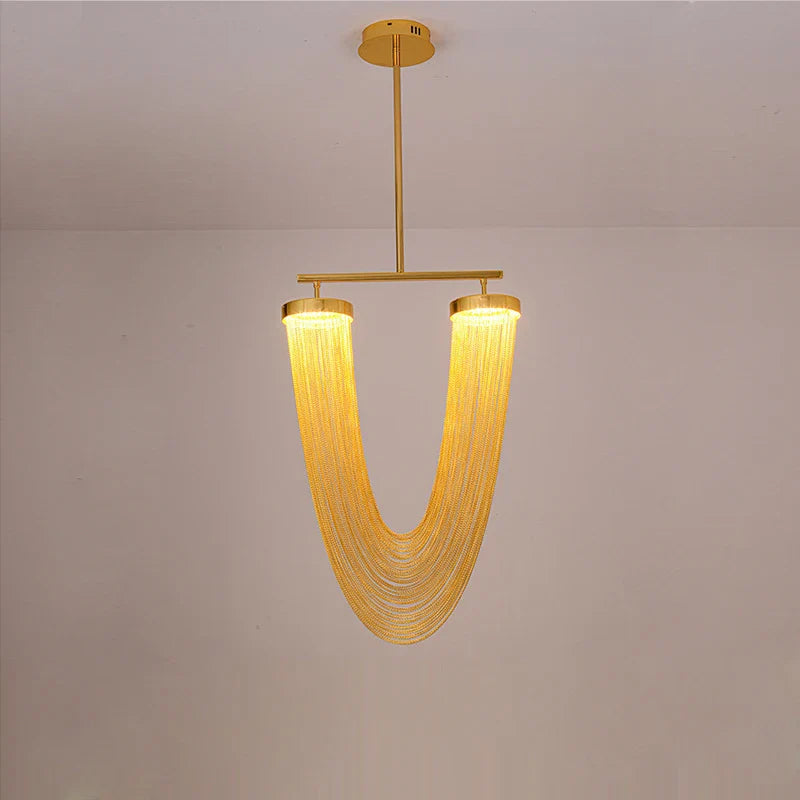 Afralia™ LED Aluminum Ceiling Chandelier Lighting Hanging Lamps for Foyer