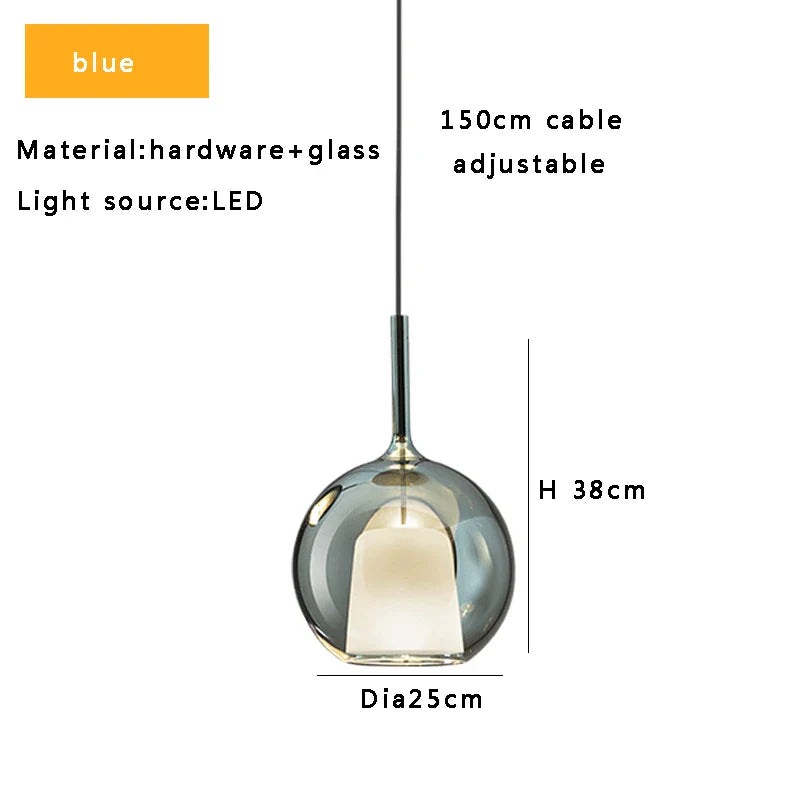 Afralia™ Modern Glass Ball Ceiling Chandelier: Colorful, Designer, Fashionable Lighting Fixture for Living Room