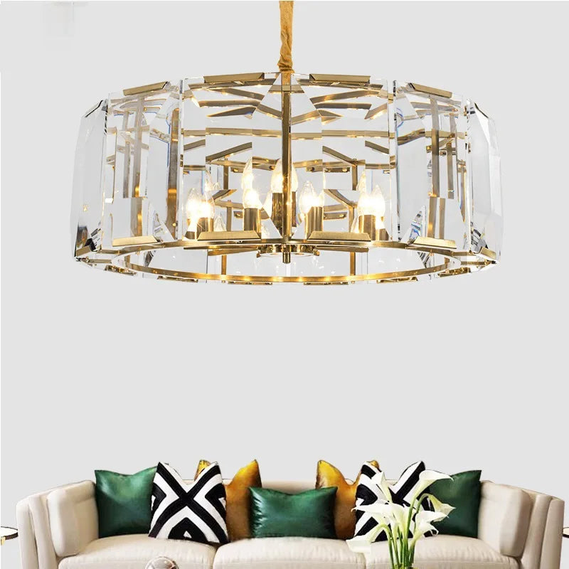 Afralia™ Black Crystal Pendant Chandelier for Home Decor Luxe Lighting