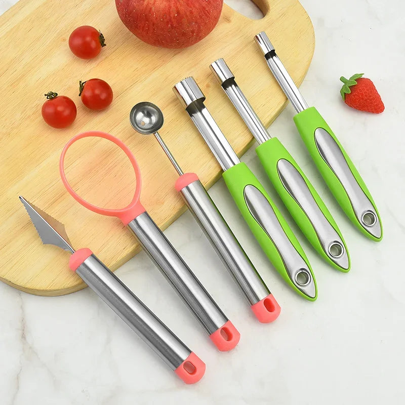 Afralia™ Stainless Steel Apple Core Cutter Knife Corers Fruit Slicer & Vegetable Pear Core Remover