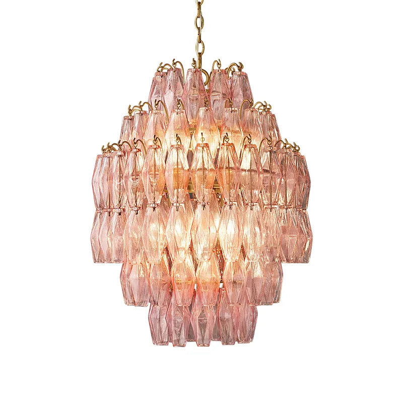 Afralia™ Glass Art LED Chandelier for Living Room