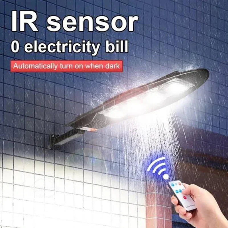 Afralia™ Solar Outdoor Street Light: 3 Modes, Motion Sensor, Remote Control - Waterproof Design