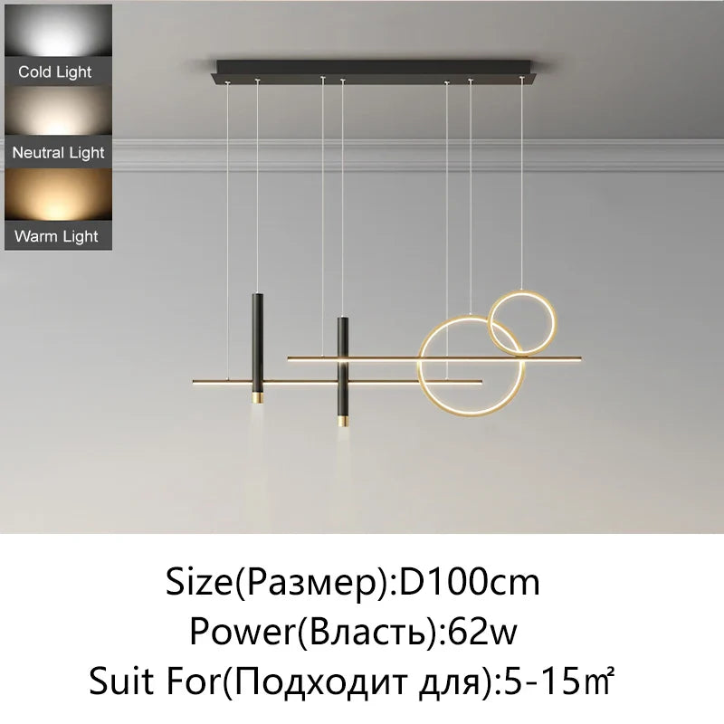 Afralia™ Minimalist LED Pendant Lights for Home Decor Indoor Lighting