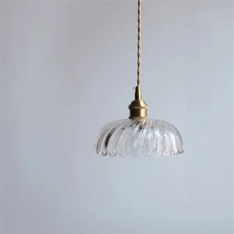 Afralia™ Nordic LED Pendant Light Clear Glass Dining Study Room Fixture