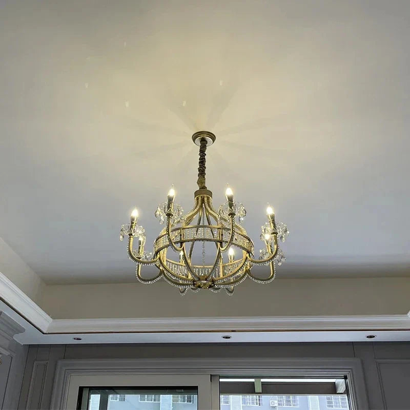Afralia™ Crystal Chandelier: Elegant France Chrome Pendent Lamp for Living Room, Dining Room, Bedroom